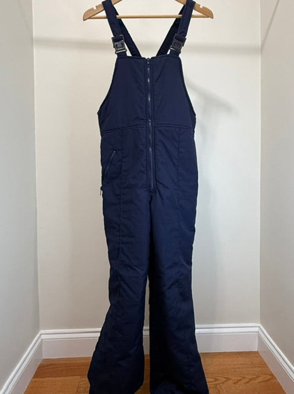 FREE Brand Women’s Vintage Insulated Navy Ski Bib Pants FitsXS
